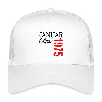 52. GEBURTSTAG JANUAR 1975 - Kinder Trucker-Cap - Weiß - Vorne