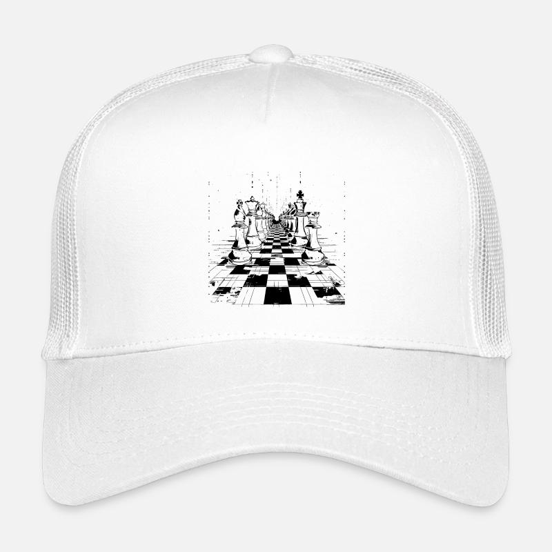Schach Grafik - Kinder Trucker-Cap - Weiß
