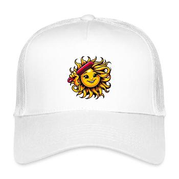 Sonne - Kinder Trucker-Cap - Weiß - Vorne