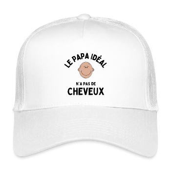 Der ideale Vater hat keine Haare - Kinder Trucker-Cap - Weiß - Vorne