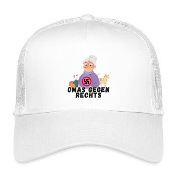 Omas gegen Rechts - Kinder Trucker-Cap - Weiß - Vorne