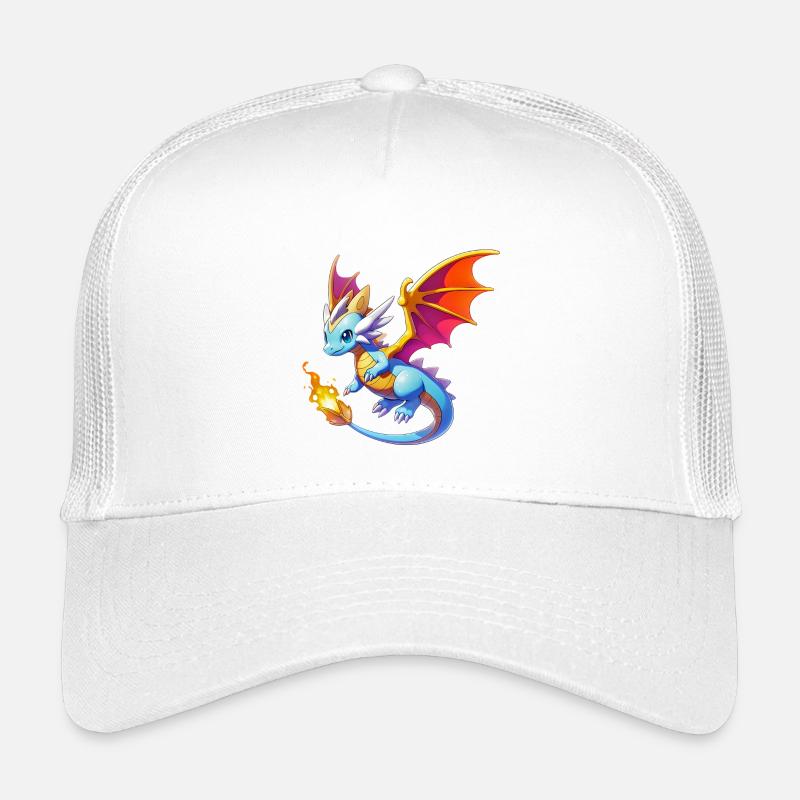 Drache - Kinder Trucker-Cap - Weiß