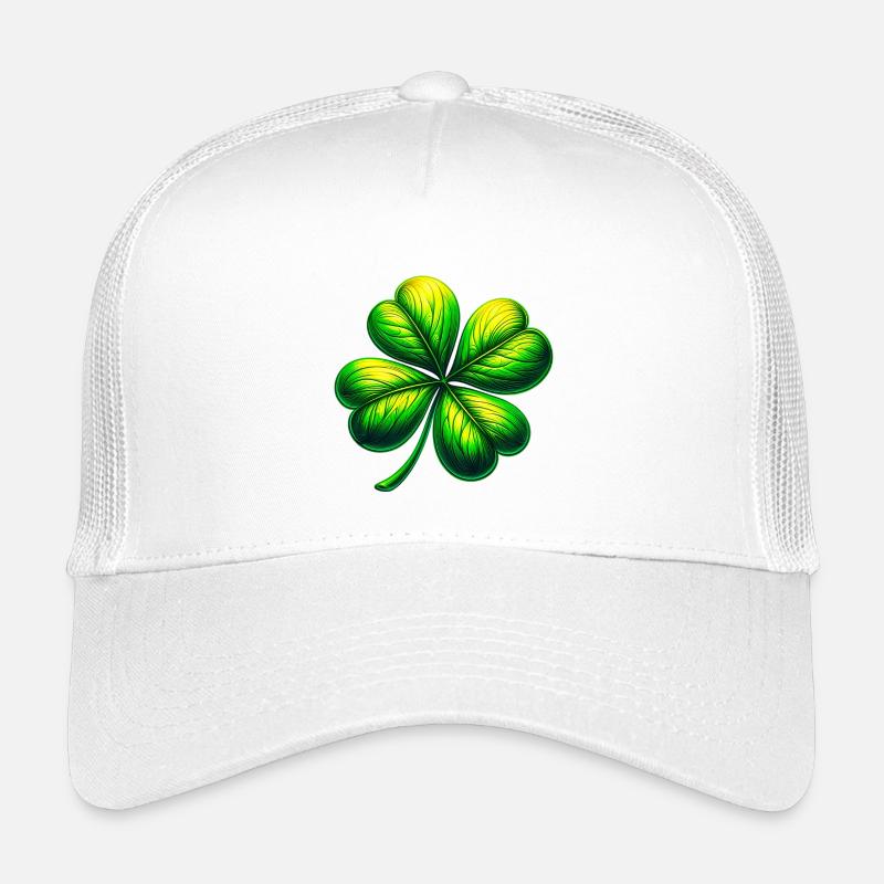 Vierblättriges Kleeblatt - Kinder Trucker-Cap - Weiß