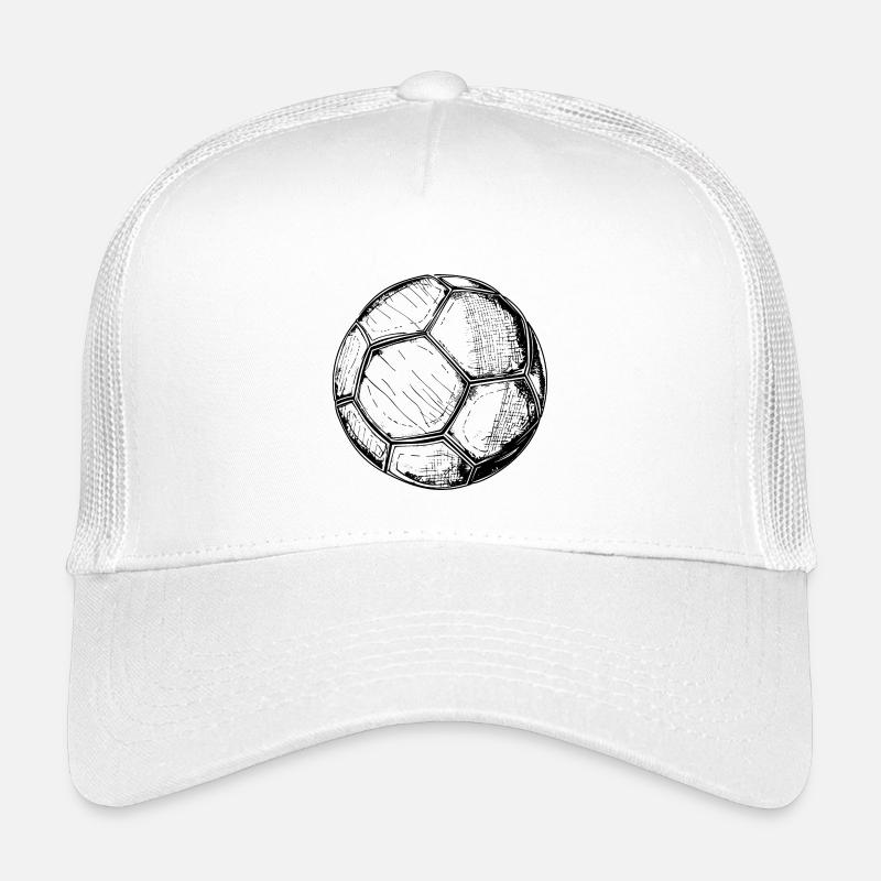 Fußball Skizze - Kinder Trucker-Cap - Weiß