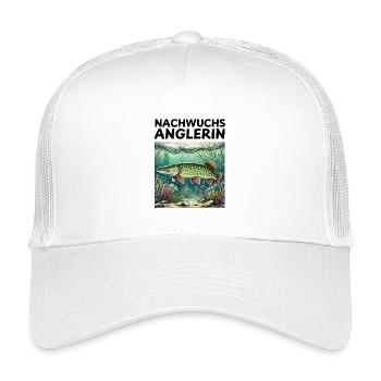 Hecht - Nachwuchs Anglerin - Kinder Trucker-Cap - Weiß - Vorne