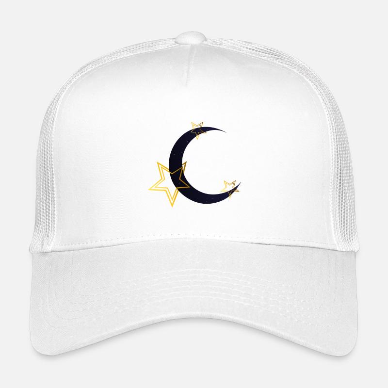 Sternenmuster, coole tees, Mondsichel - Kinder Trucker-Cap - Weiß