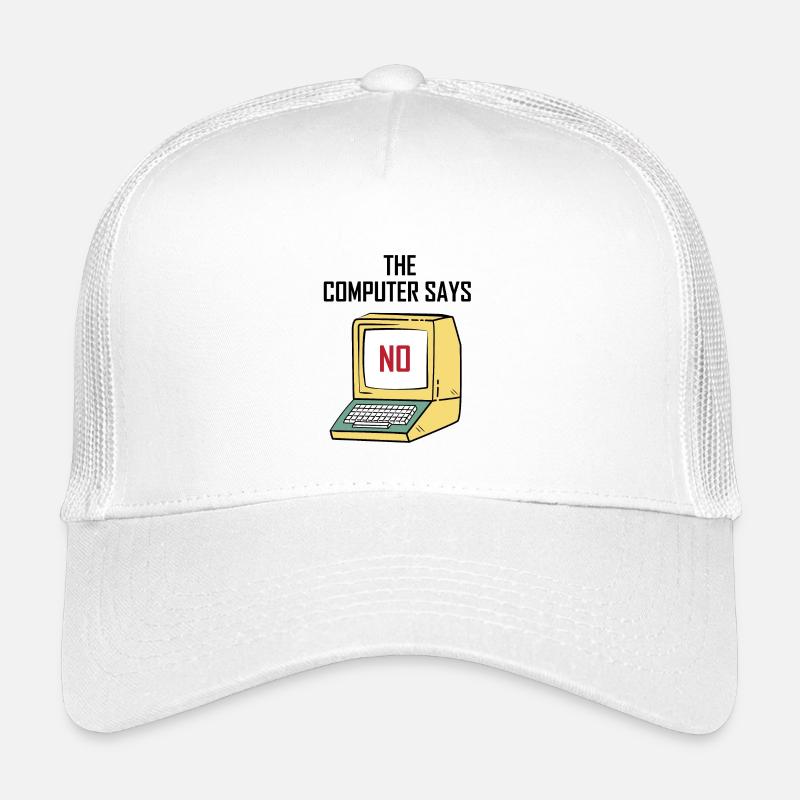 Computer Says No - Lustiges Geschenk für Geeks - Kinder Trucker-Cap - Weiß