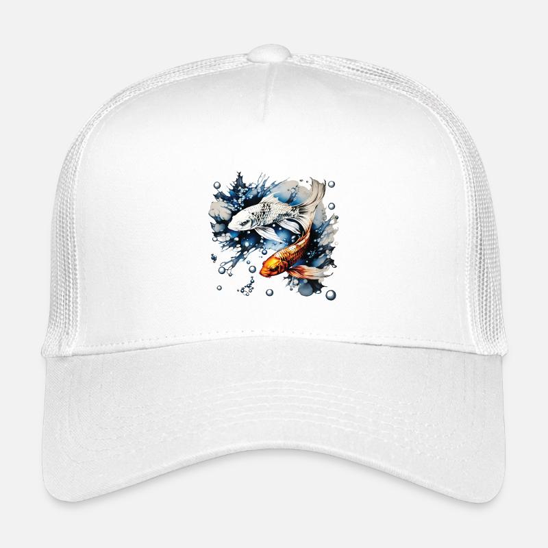 Koifishes and bubbles - Kids’ Trucker Cap - white