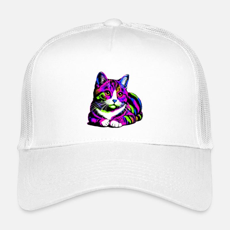 Katze - Kinder Trucker-Cap - Weiß