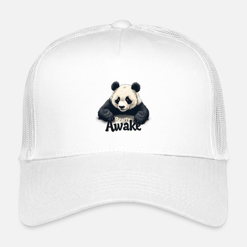 Bearly Awake - Kids’ Trucker Cap - white