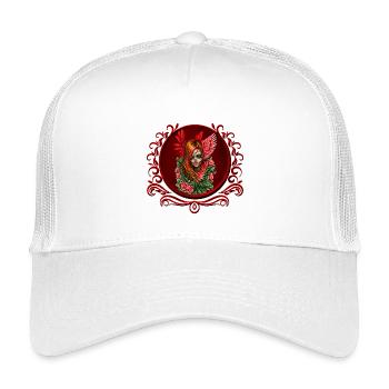 Gothic Blossom, l’ange des roses. - Casquette trucker enfant - blanc - Devant