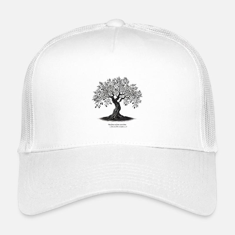 Handgezeichneter Olivenbaum Symbol Kinder Trucker-Cap