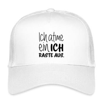 Ich atme ein - ich raste aus - Kinder Trucker-Cap - Weiß - Vorne