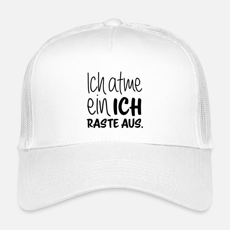 Ich atme ein - ich raste aus - Kinder Trucker-Cap - Weiß