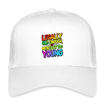 Legally old enough - Kids’ Trucker Cap - white - Front