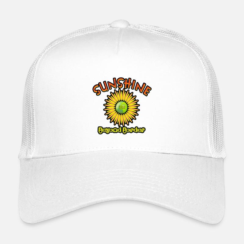 Sunshine Beyond Borders T-Shirt-Design - Kinder Trucker-Cap - Weiß