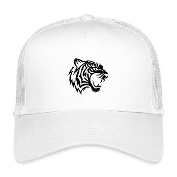 Tigre tribal noir - Casquette trucker enfant - blanc - Devant
