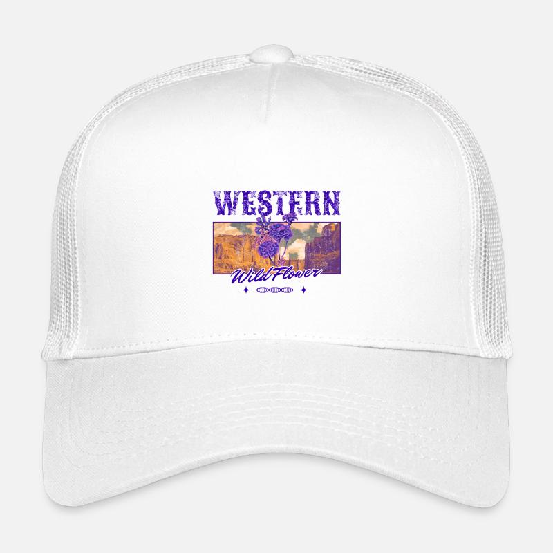 Western Wildflower – Esthétique rétro de la campagne Casquette trucker enfant
