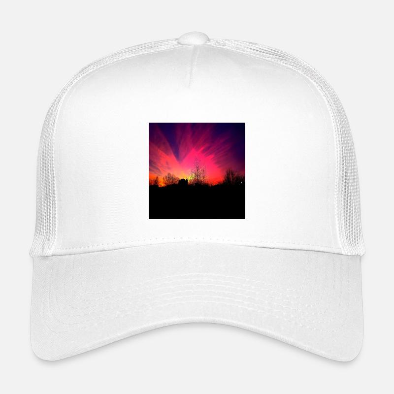 Sonnenuntergang Violett Abendrot Poster Kinder Trucker-Cap