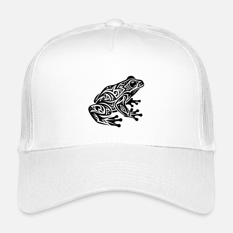 frog tattoo - Kids’ Trucker Cap - white