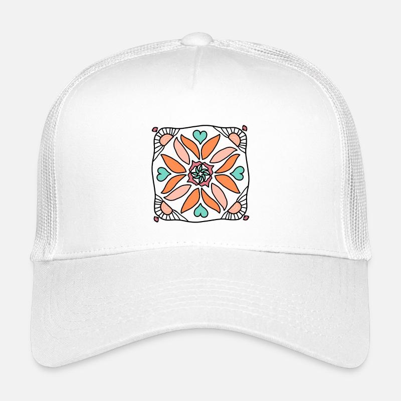 Sonnen Mandala - Kinder Trucker-Cap - Weiß
