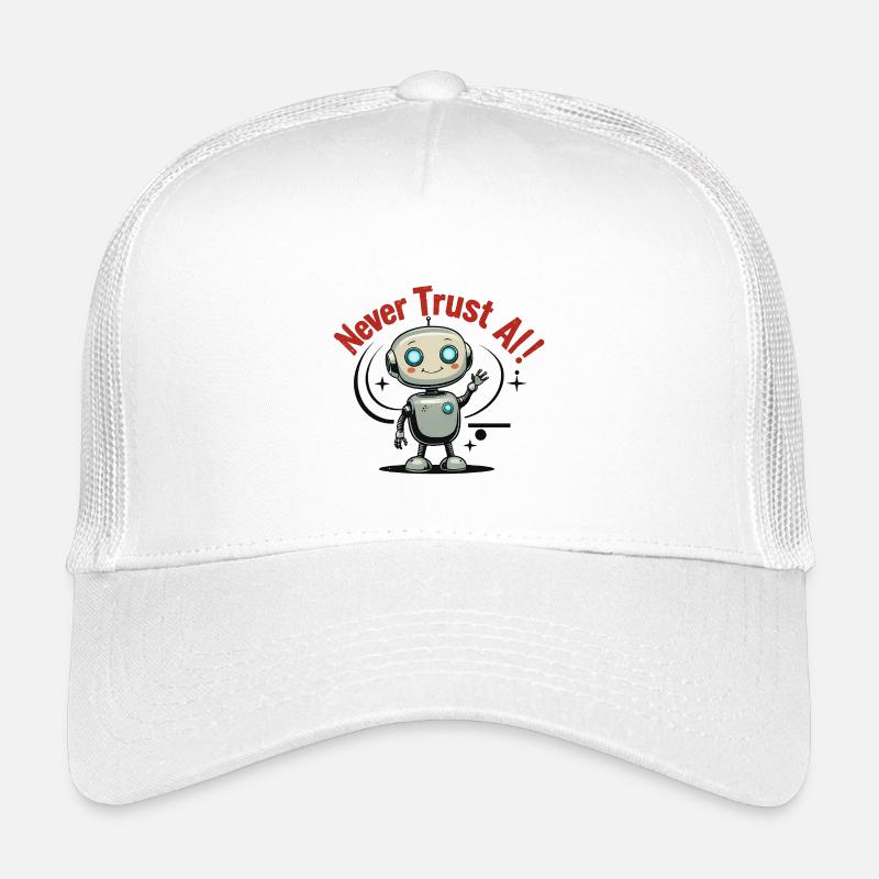 Never Trust AI - Kinder Trucker-Cap - Weiß