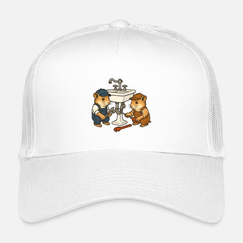 Les hamsters réparent l’évier - Casquette trucker enfant - blanc