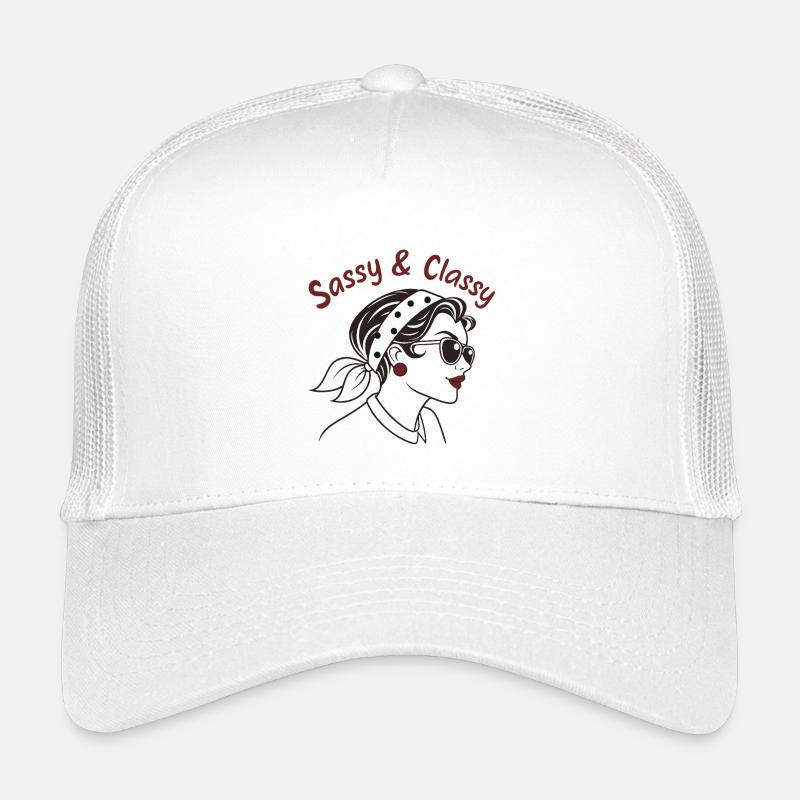 T-Shirt „Sassy and Classy“ – Chic Bold - Kinder Trucker-Cap - Weiß