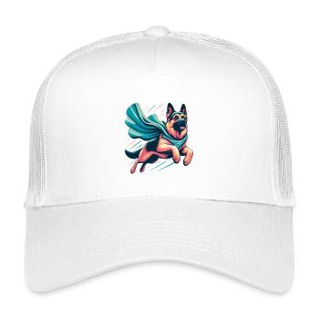 Super Dog German Shepherd Gift - Kids’ Trucker Cap - white - Front