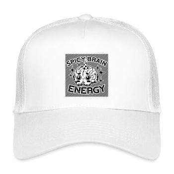Spicy Brain Energy – cute & chaotic! - Kinder Trucker-Cap - Weiß - Vorne