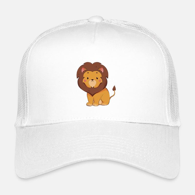 Löwe - Kinder Trucker-Cap - Weiß