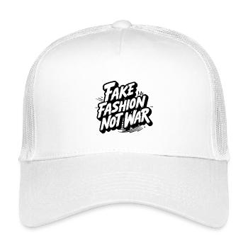 Fake Fashion not War - Kids’ Trucker Cap - white - Front