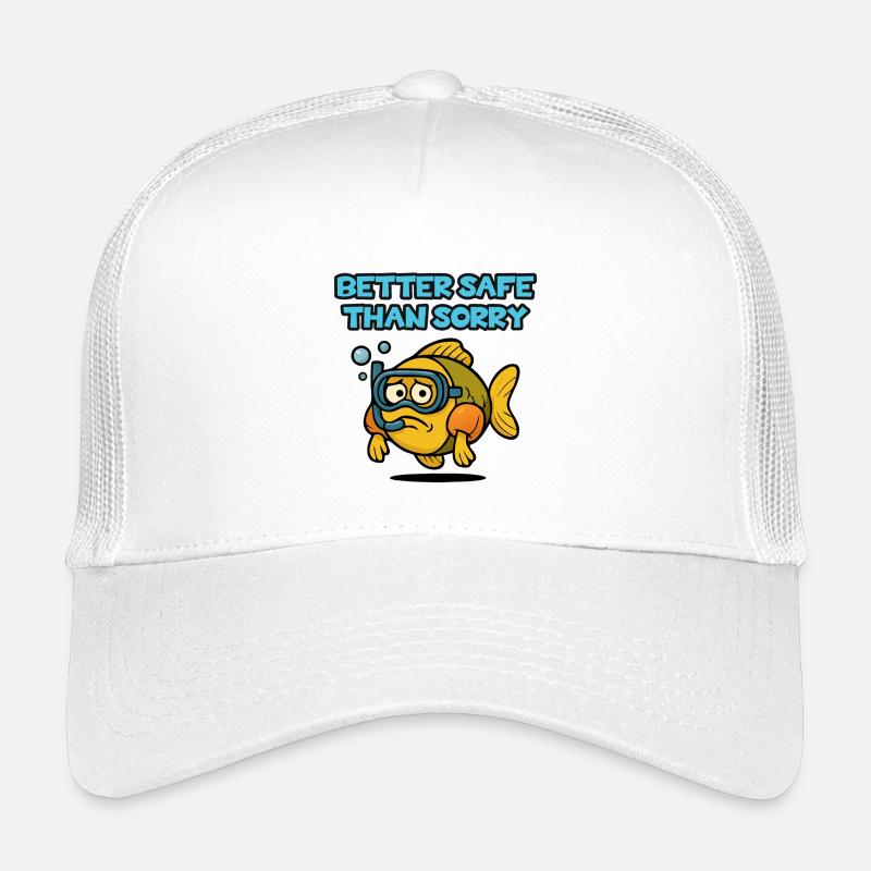 Sichere Tauchfische - Kinder Trucker-Cap - Weiß