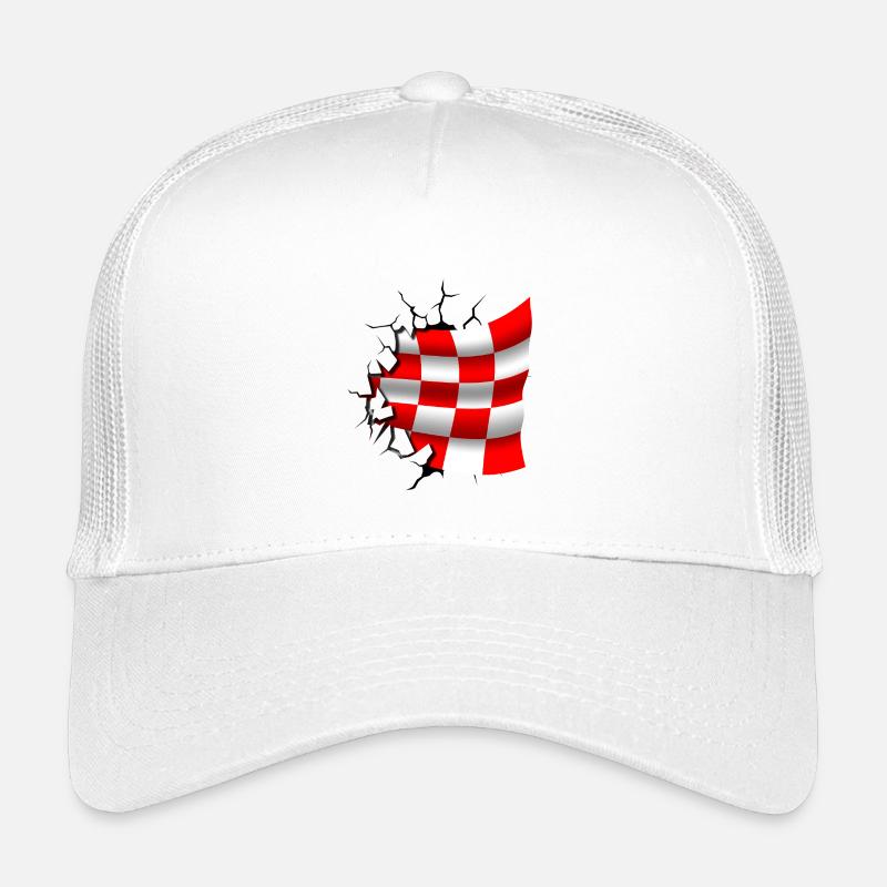 Bandera de Croacia - Croatie - Drapeau Broken Design Casquette trucker enfant