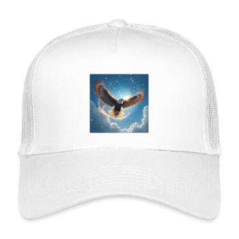 Krafttier Adler am Himmel - Kinder Trucker-Cap - Weiß - Vorne