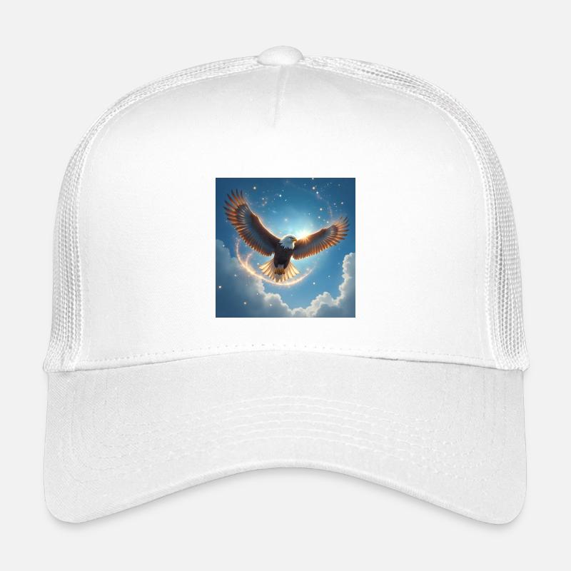 Krafttier Adler am Himmel - Kinder Trucker-Cap - Weiß