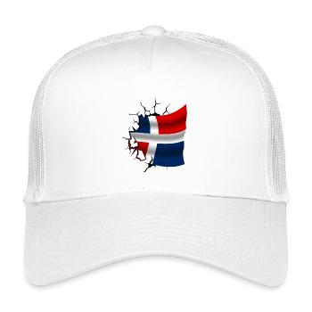 Drapeau de la République dominicaine - Casquette trucker enfant - blanc - Devant