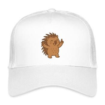 Fourrure à pointes dansantes - Casquette trucker enfant - blanc - Devant