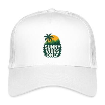 Sunny vibes with jungle motifs - Kids’ Trucker Cap - white - Front