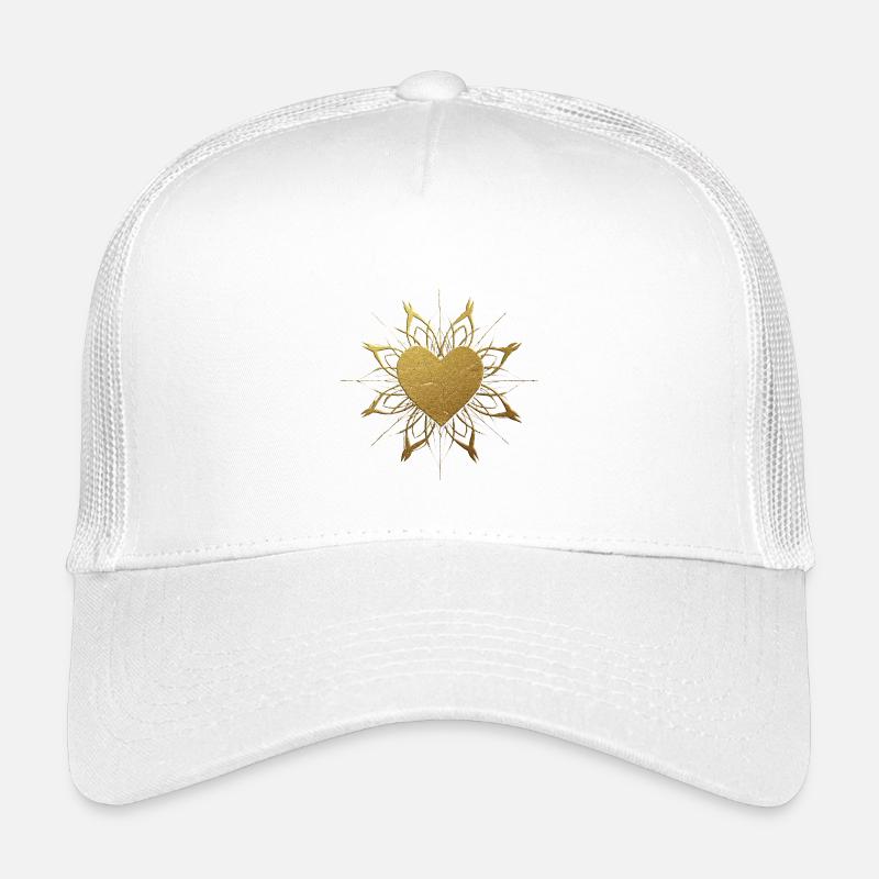 Ornement de coeur doré Casquette trucker enfant