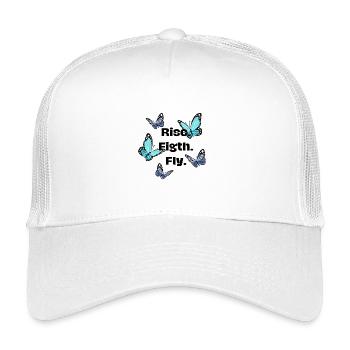 Se lever. Se battre. Mouche - Papillon - Casquette trucker enfant - blanc - Devant