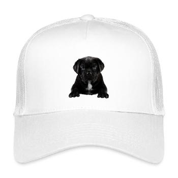 Welpe - Kinder Trucker-Cap - Weiß - Vorne