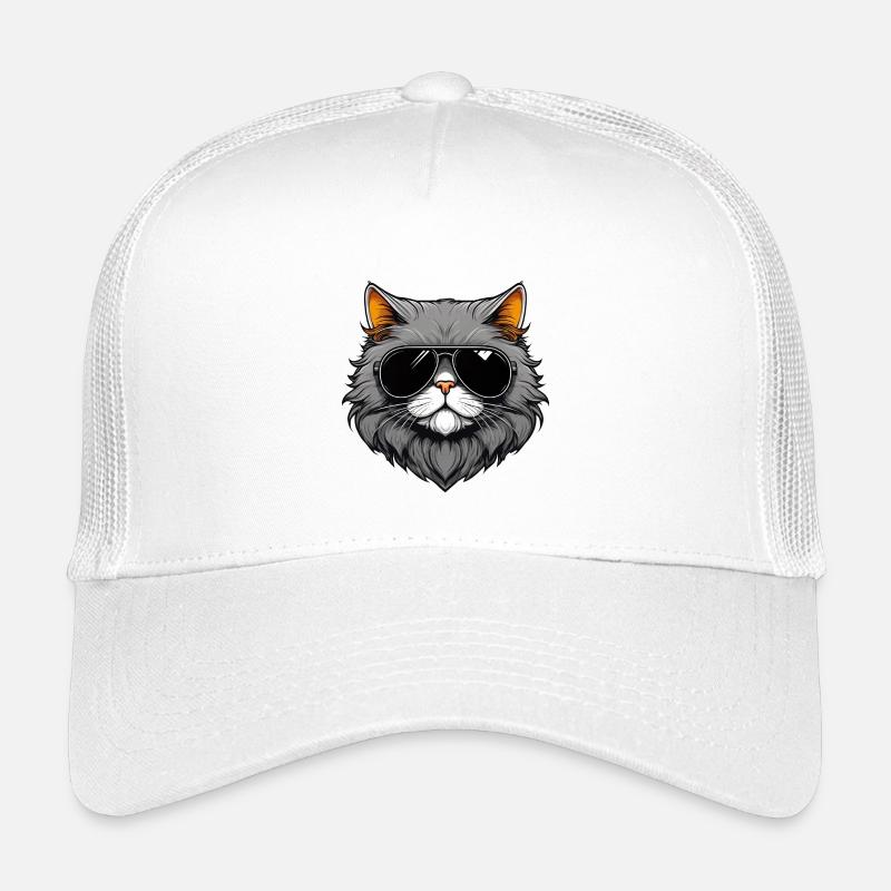 Zen-Katze mit Sonnenbrille Kinder Trucker-Cap