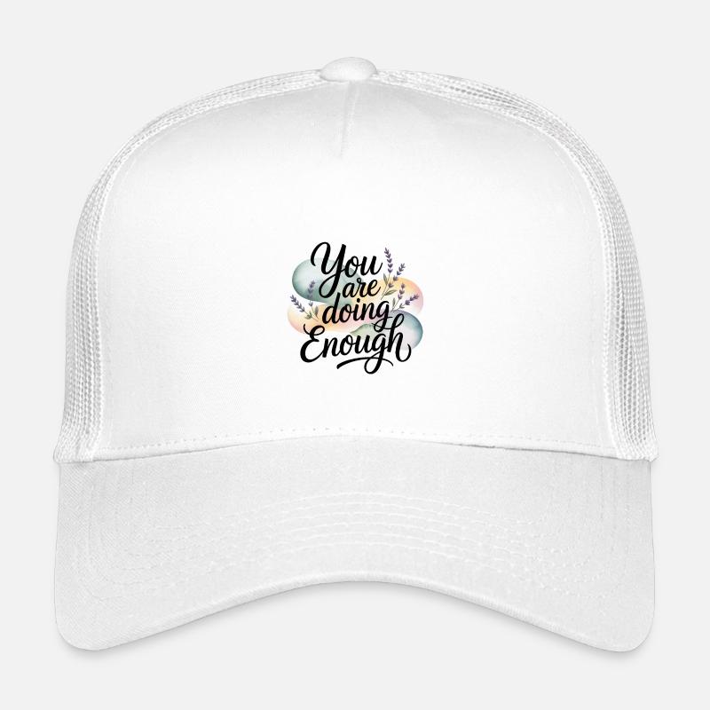 Motivational theme with the inscription You Are Doing Enough Kids’ Trucker Cap