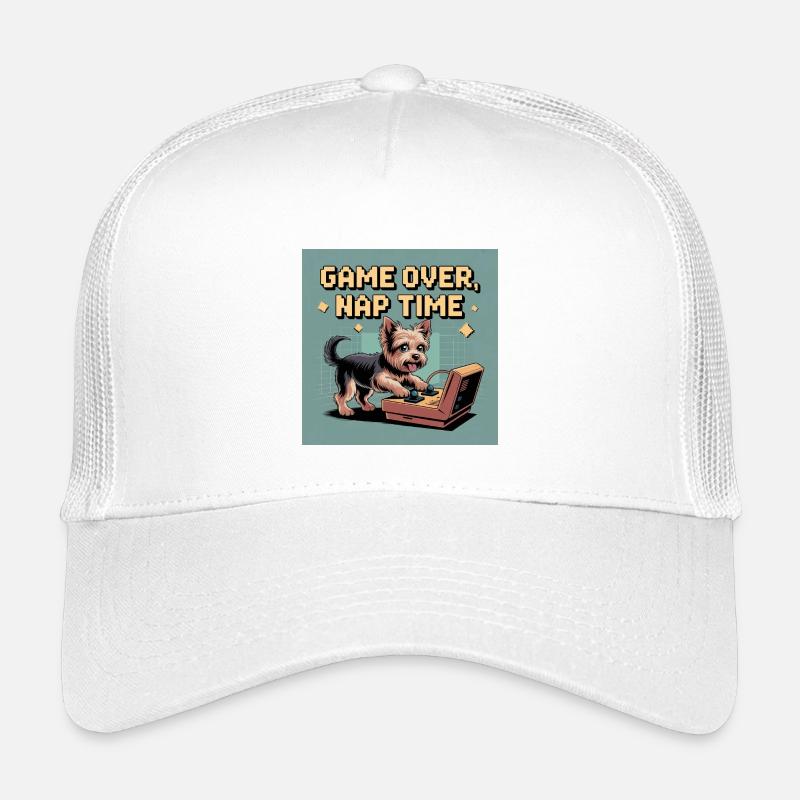 Dog and Console : Jeu virtuel - Casquette trucker enfant - blanc