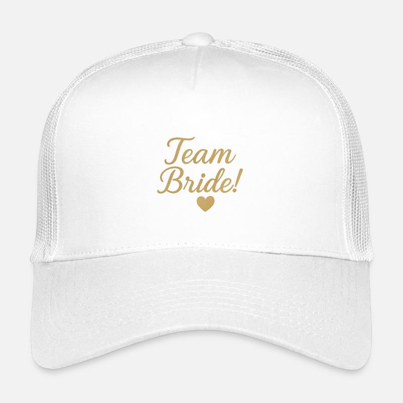 Conception de script d’or de l’équipe Bride. Mariage - Casquette trucker enfant - blanc