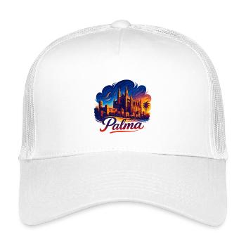 Palma Capital Mallorca Silhouette Gift - Kids’ Trucker Cap - white - Front