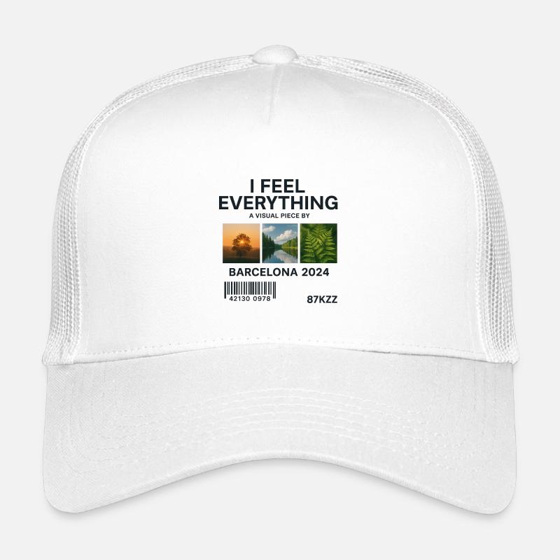 I Feel Everything: Visuelles Werk Barcelona - Kinder Trucker-Cap - Weiß