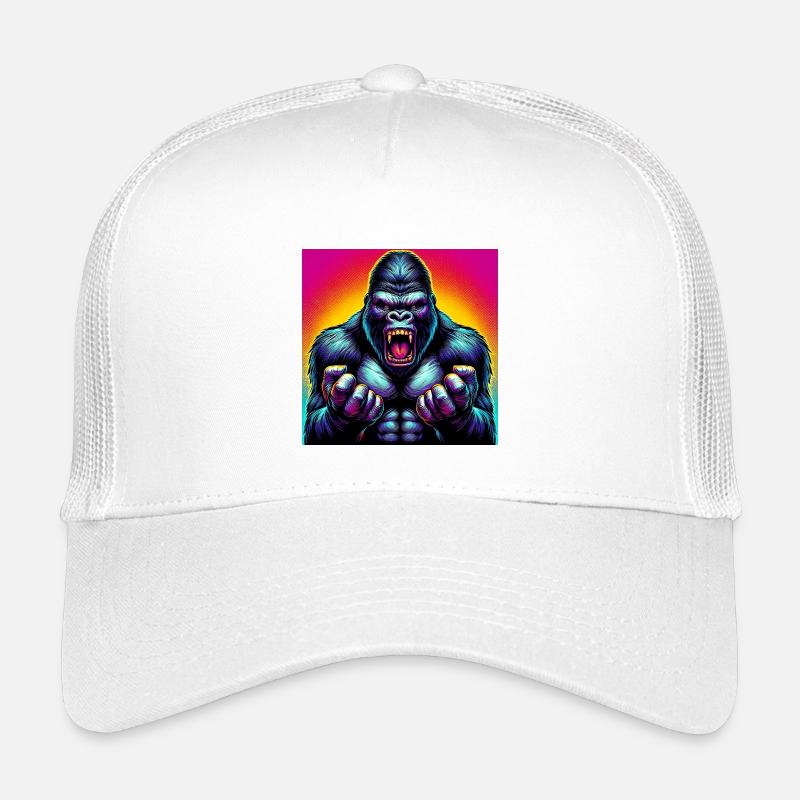 Gorilla - Kinder Trucker-Cap - Weiß