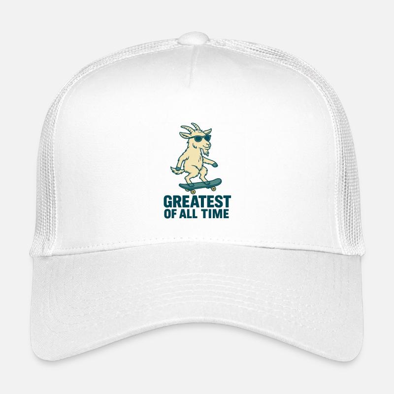 GOAT – der Größte aller Zeiten - Kinder Trucker-Cap - Weiß